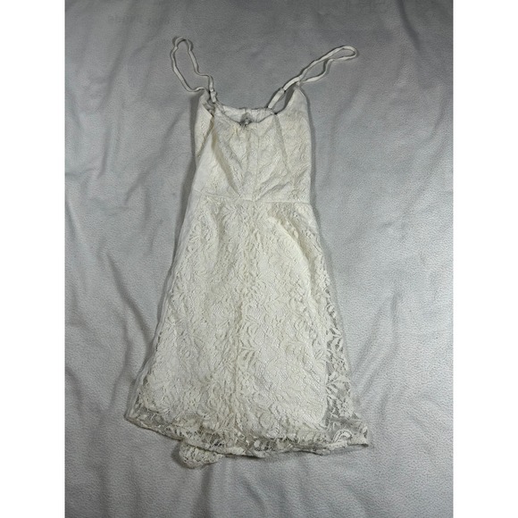 Abercrombie & Fitch Dresses & Skirts - Abercrombie & Fitch White Floral Lace Mini Dress Sleeveless Whimsy Fairycore